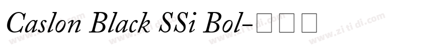 Caslon Black SSi Bol字体转换